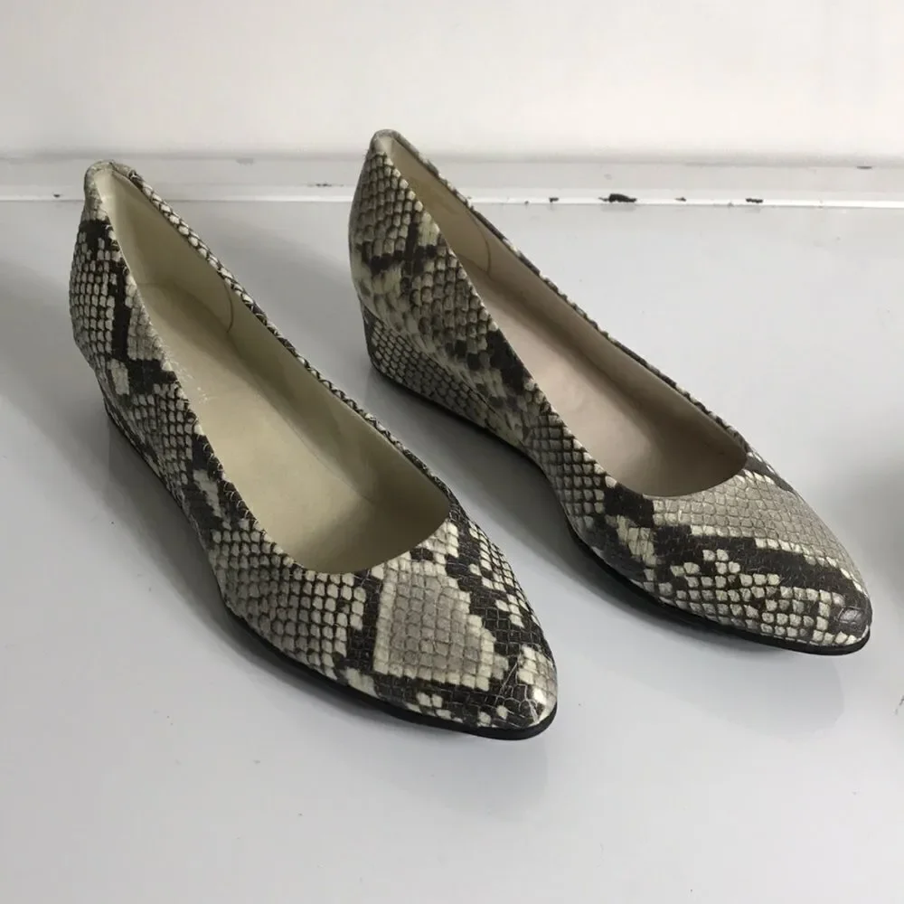 Easy Spirit Abelle Leather Low Wedge Shoes
